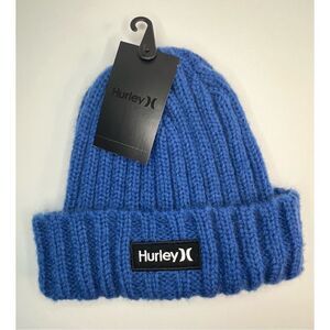 NWT Hurley Royal Blue Knit Stretchy Winter Beanie Style Hat